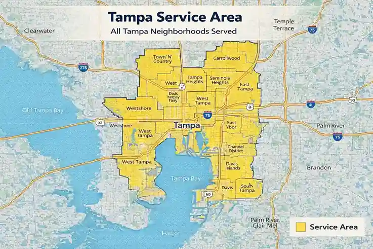 Dumpster rental service areas across Tampa - We serve all neighborhoods